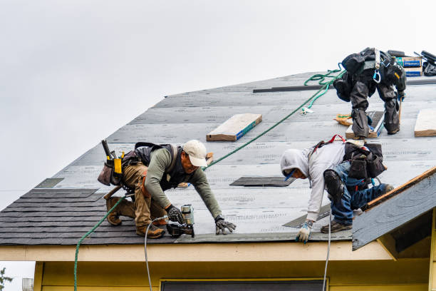 Professional Roof Replacement technician working in New Liberty, IA